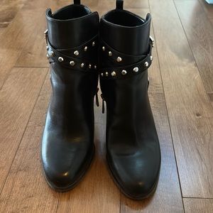 Michael kors high heel leather bootie - size 6